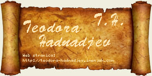 Teodora Hadnađev vizit kartica